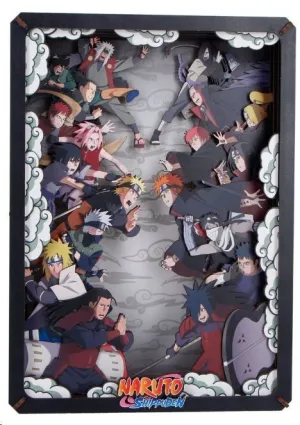 NARUTO MAQUETA WOODEN THEATRE COMBAT (LARGE) 26 CM