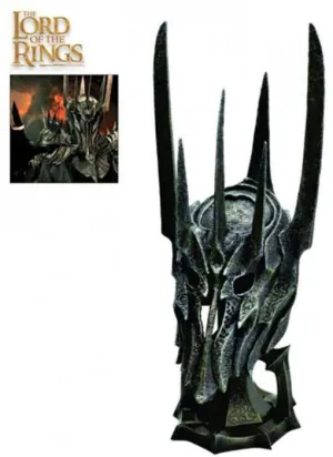 EL SEÑOR DE LOS ANILLOS: LA COMUNIDAD DEL ANILLO RÉPLICA 1/2 CASCO DE SAURON 40 CM                                   