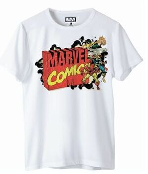 MARVEL CAMISETA BLANCA LOGO MARVEL COMICS XL