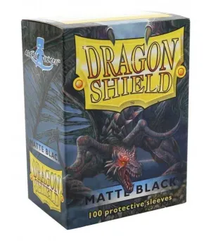 FUNDAS CARTAS DRAGON SHIELD ESTANDAR MATTE-NEGRO (100)                     