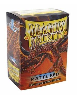 FUNDAS CARTAS DRAGON SHIELD ESTANDAR MATTE-ROJO (100)                      