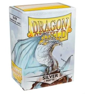FUNDAS CARTAS DRAGON SHIELD ESTANDAR MATTE-SILVER (100)                    