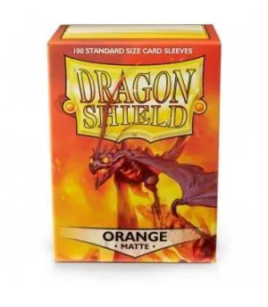 FUNDAS CARTAS DRAGON SHIELD ESTANDAR MATTE-ORANGE (100)                    