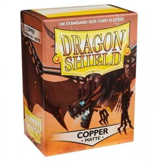 FUNDAS CARTAS DRAGON SHIELD ESTANDAR MATTE-COPPER (100)                    