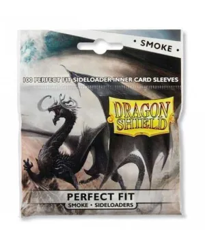 FUNDAS CARTAS DRAGON SHIELD PERFECT FIT SMOKE (100) 63 X 88 MM             