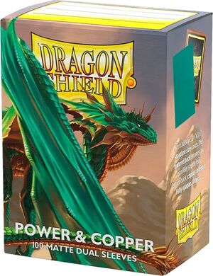 DRAGON SHIELD FUNDAS STANDARD MATTE POWER & COPPER (100 UNIDADES)