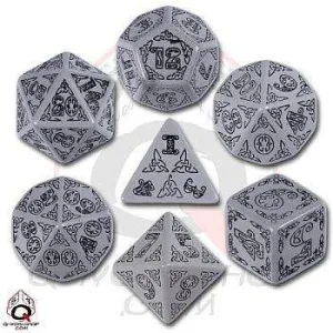 DADOS Q-WORKSHOP SET DE 7: CELTIC GRAY-BLACK