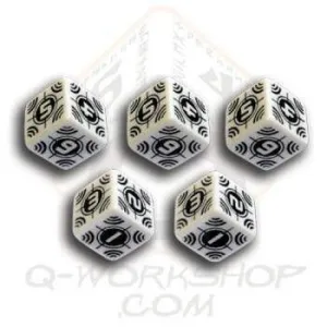 DADOS Q-WORKSHOP SET DE 10D6: BATTLE SNIPER WHITE-BLACK
