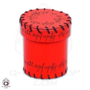 CUBILETE DADOS Q-WORKSHOP RED ELVISH LEATHER CUP