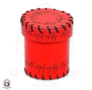 CUBILETE DADOS Q-WORKSHOP RED ELVISH LEATHER CUP