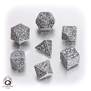 DADOS Q-WORKSHOP SET DE 7: FOREST 3D GRAY-BLACK