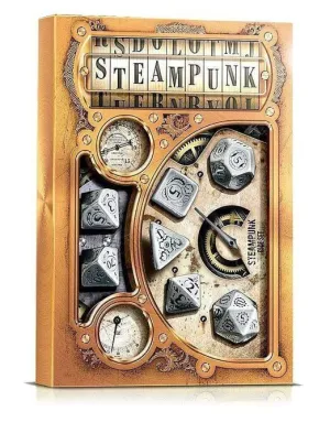 DADOS Q-WORKSHOP SET DE 7: METAL STEAMPUNK