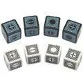 DADOS Q-WORKSHOP SET DE 8: DICE CYBERFUDGE BLACK/BLUE