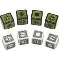 DADOS Q-WORKSHOP SET DE 8: DICE CYBERFUDGE BLACK/GREEN