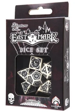 DADOS Q-WORKSHOP SET DE 7: SET DADOS AVENTURAS EN LA MARCA DEL ESTE