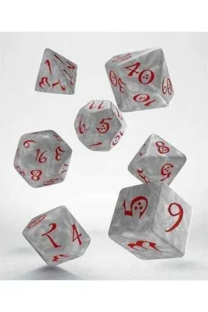 DADOS Q-WORKSHOP SET DE 7:CLASSIC RPG DICE SET NACAR & ROJO