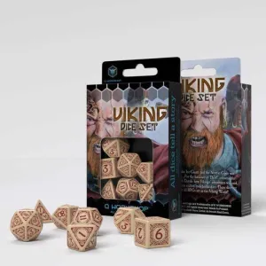 DADOS Q-WORKSHOP SET DE 7 VIKING BEIS Y BORGOÑA
