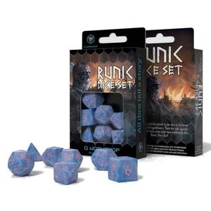 DADOS Q-WORKSHOP SET DE 7 ELVISH GLACIER Y FUCSIA