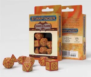 DADOS Q-WORKSHOP SET DE 7 STARFINDER DAWN OF FLAME