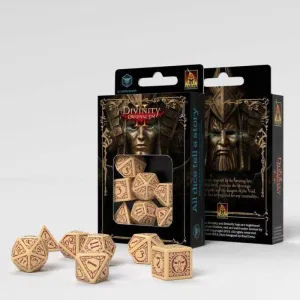 DADOS Q-WORKSHOP SET DE 7 DIVINITY ORIGINAL SIN BEIGE Y BORGOÑA