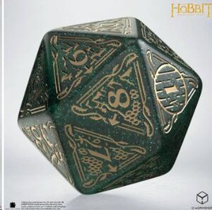 EL HOBBIT TCG DADO JUMBO D20 SPINDOWN VERDANT