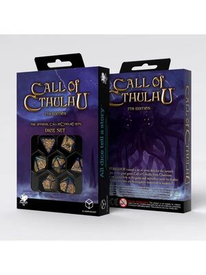 DADOS CALL OF CTHULHU 7TH EDITION BLUE-GREEN & GOLD DICE SET
