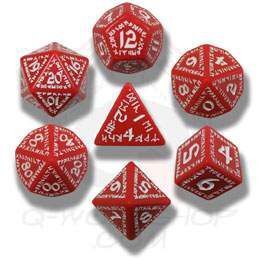 DADOS Q-WORKSHOP SET DE 7: RUNICOS RED-WHITE