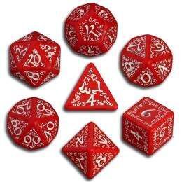 DADOS Q-WORKSHOP SET DE 7: ELFICOS RED-WHITE