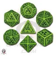 DADOS Q-WORKSHOP SET DE 7: NUKE GREEN-BLACK
