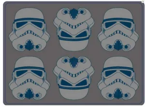STAR WARS FORMA DE SILICONA STORMTROOPER                                   