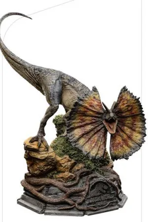 JURASSIC WORLD DOMINION ESTATUA 1/10 ART SCALE DILOPHOSAURUS 13 CM