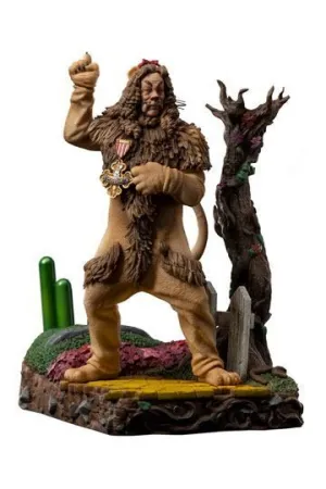 EL MAGO DE OZ ESTATUA 1/10 DELUXE ART SCALE COWARDLY LEON 20 CM