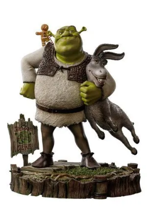 SHREK ESTATUA 1/10 DELUXE ART SCALE SHREK, DONKEY AND THE GINGERBREAD MAN 26 CM
