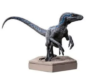JURASSIC WORLD ICONS ESTATUA VELOCIRAPTOR B BLUE 7 CM