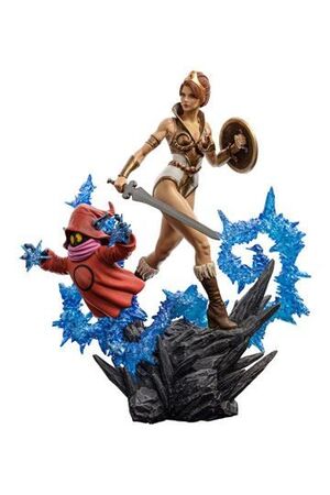 MASTERS OF THE UNIVERSE ESTATUA 1/10 DELUXE ART SCALE TEELA & ORKO 25 CM