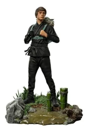 STAR WARS EL LIBRO DE BOBA FETT ESTATUA 1/10 ART LUKE SKYWALKER & GROGU TRAINING 20 CM