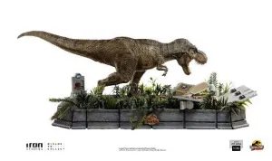 PARQUE JURÁSICO ESTATUA 1/20 DEMI ART SCALE T-REX ATTACKS DONALD GENNARO 30 CM