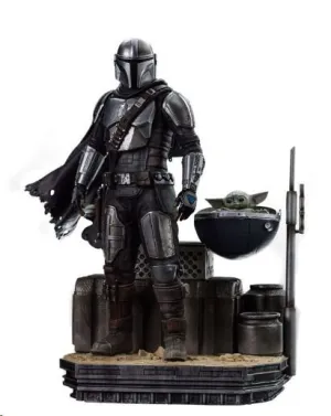 STAR WARS THE MANDALORIAN ESTATUA 1/10 ART SCALE DIN DJARIN AND DIN GROGU 21 CM