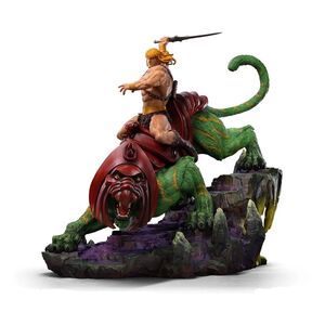 MASTERS DEL UNIVERSO ESTATUA 1/10 DELUXE ART SCALE HE-MAN AND BATTLE CAT 31 CM