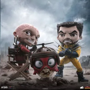 DEADPOOL Y WOLVERINE MINIFIGURA MINI CO. PVC DEADPOOL Y WOLVERINE SET UNMASKED 14 CM