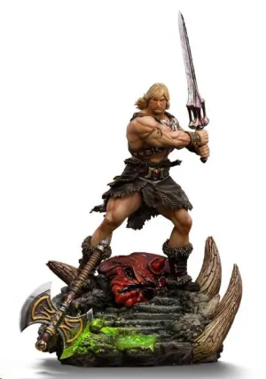 MASTERS OF THE UNIVERSE ESTATUA 1/10 DELUXE ART SCALE HE-MAN UNLEASHED 34 CM