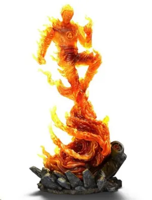 LOS CUATRO FANTASTICOS ESTATUA 1/10 ART SCALE ANTORCHA HUMANA 30 CM
