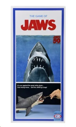 TIBURON MOVIE 1975 FIGURA 50 ANIVERSARIO SCALE ACTION THE GAME OF JAWS 38 CM