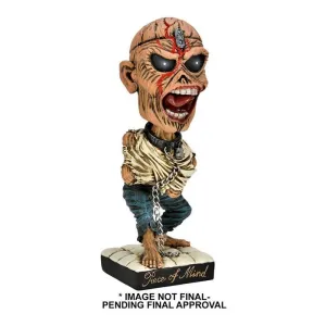 IRON MAIDEN FIGURA RESINA 20 CM PIECE OF MIND EDDIE HEAD KNOCKER