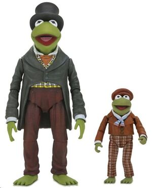 LOS MUPPETS EN CUENTO DE NAVIDAD ULTIMATE PACK DE 2 FIGURAS KERMIT AS BOB CRATCHIT & ROBIN AS TINY TIM 18 CM