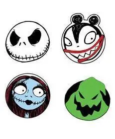 NBX SET 4 POSAVASOS JACK, SALLY, OOGIE Y TEDDY                             