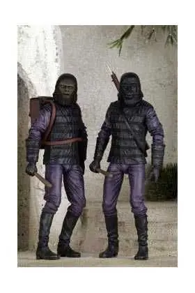 EL PLANETA DE LOS SIMIOS CLASICA PACK SOLDADO GORILA 2 FIGURAS 18 CM       
