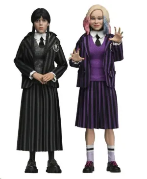 WEDNESDAY PACK 2 FIGURA MIÉRCOLES ADDAMMS Y EDID (UNIFORME NEVERMORE) 20 CM