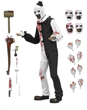 TERRIFIER 2 FIGURA ART THE CLOWN SALPICADO DE SANGRE 18 CM