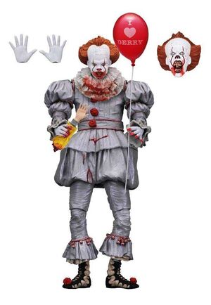 ULTIMATE PENNYWISE I HEART DERRY FIG 18CM ACTION FIGURE IT 2017 MOVIE      